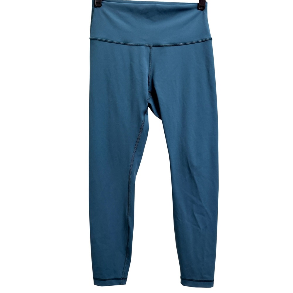 Lululemon Wunder‎ Under HR Cropped Leggings Yoga Workout Gym Size 8 Green Jasper
